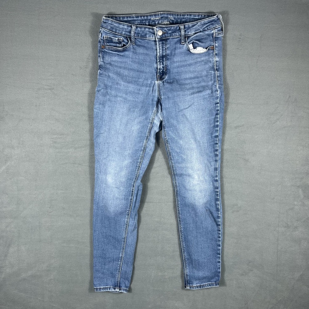 Old Navy Rockstar Super Skinny Jeans Women's Size 10 Mid-Rise Medium Wash